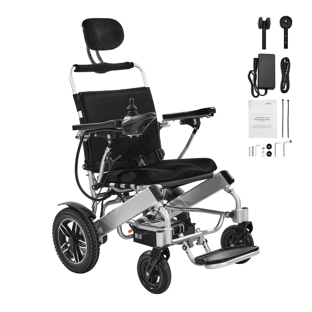 Electric Wheelchair for Adults, 300lbs Capacity with Adjustable Backrest, Foldable Lightweight Motorized Wheelchair,13-Mile Range,All-Terrain Powered,Portable 21' Seat for Seniors & Disabled