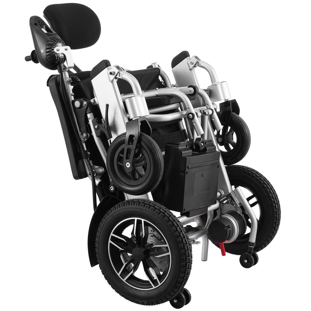 Electric Wheelchair for Adults Seniors, 300 lbs Weight Capacity, 20 in Width Lightweight Foldable Motorized Power Wheelchairs, Long Range All Terrain Aluminum Alloy Chair, Adjustable Backrest