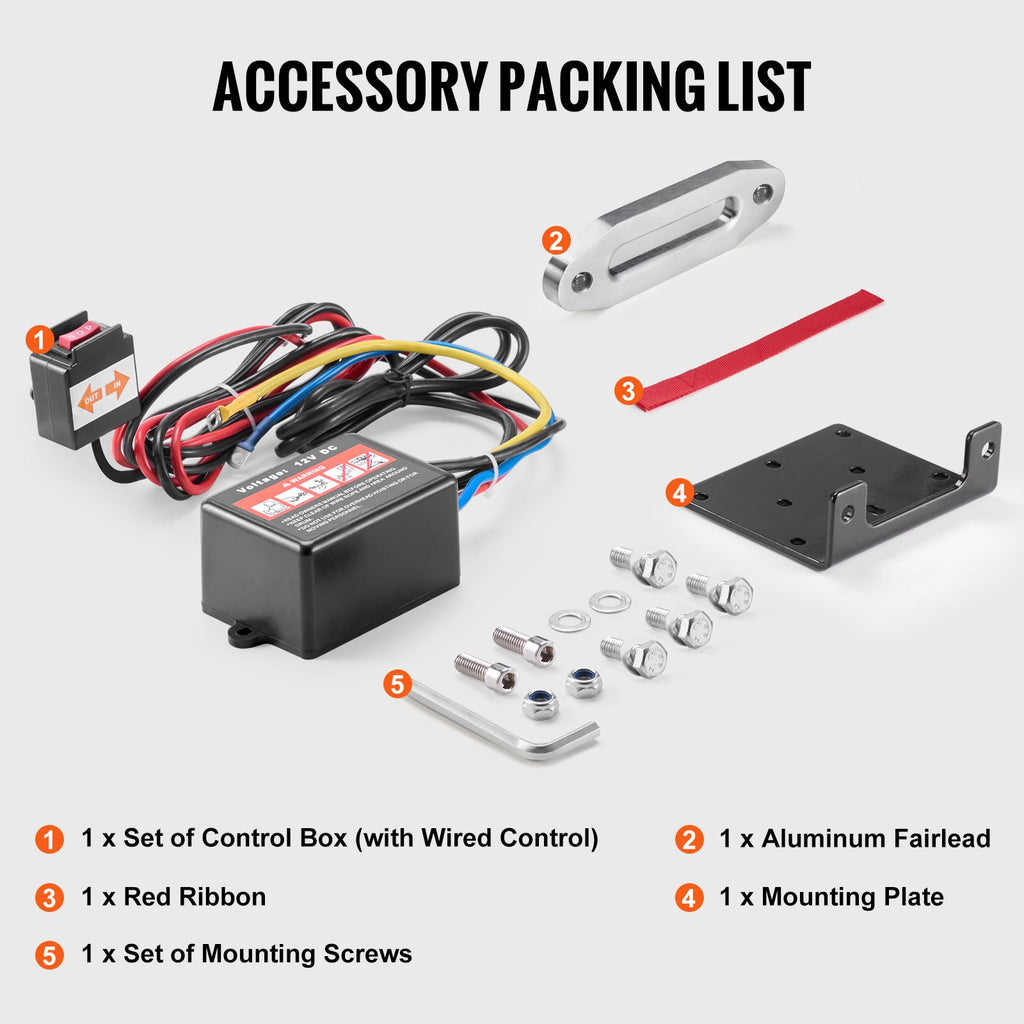 Electric Winch, 3500 lb Line Pull Capacity, 12V DC ATV/UTV Winch with Φ3/16 in x 39 ft 12 Strands Synthetic Rope Aluminum Fairlead Wired Remote Control, IP55 Waterproof for Towing UTV ATV Boat
