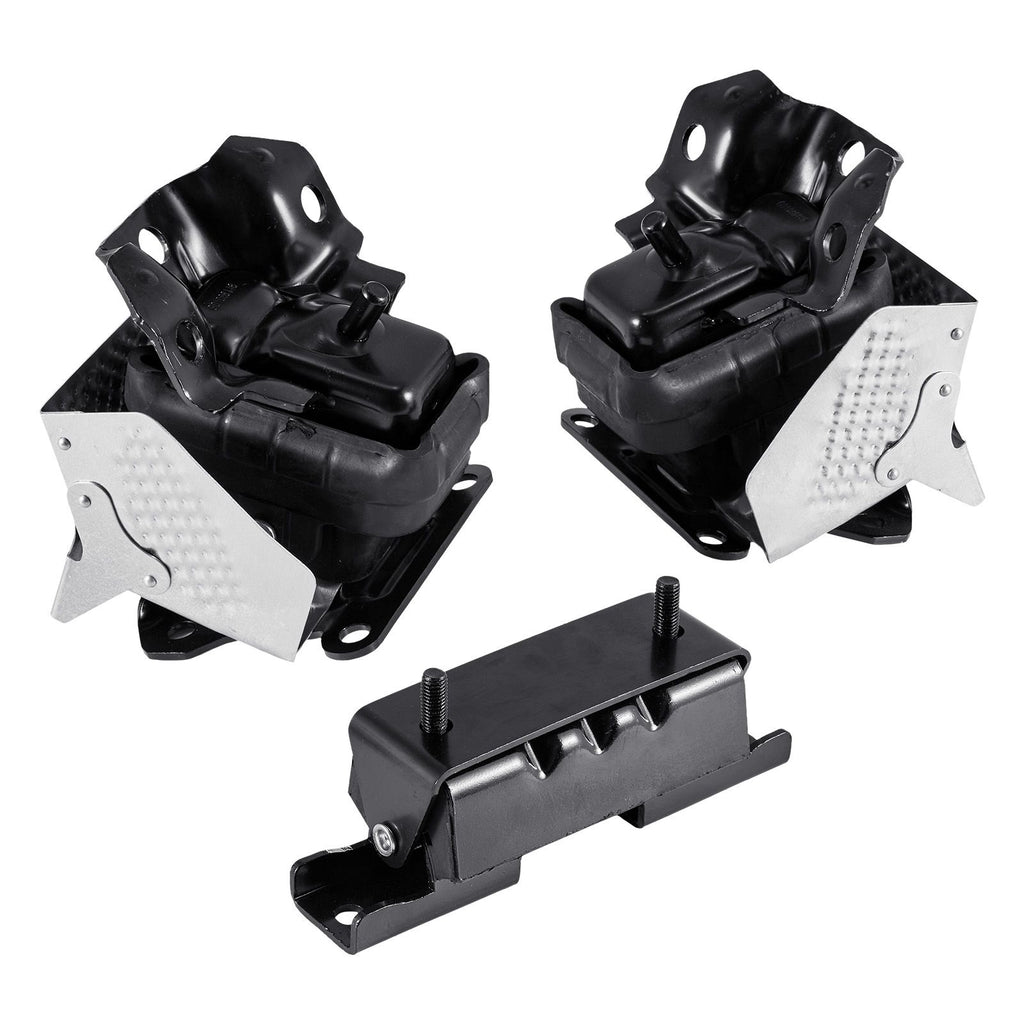 Engine and Transmission Motor Mount Kit Replacement, Set of 3, Compatible with 2007–2013 Chevrolet Silverado 1500 5.3L V8, Replace OE# A5365, A5365, A2638, Secure Support