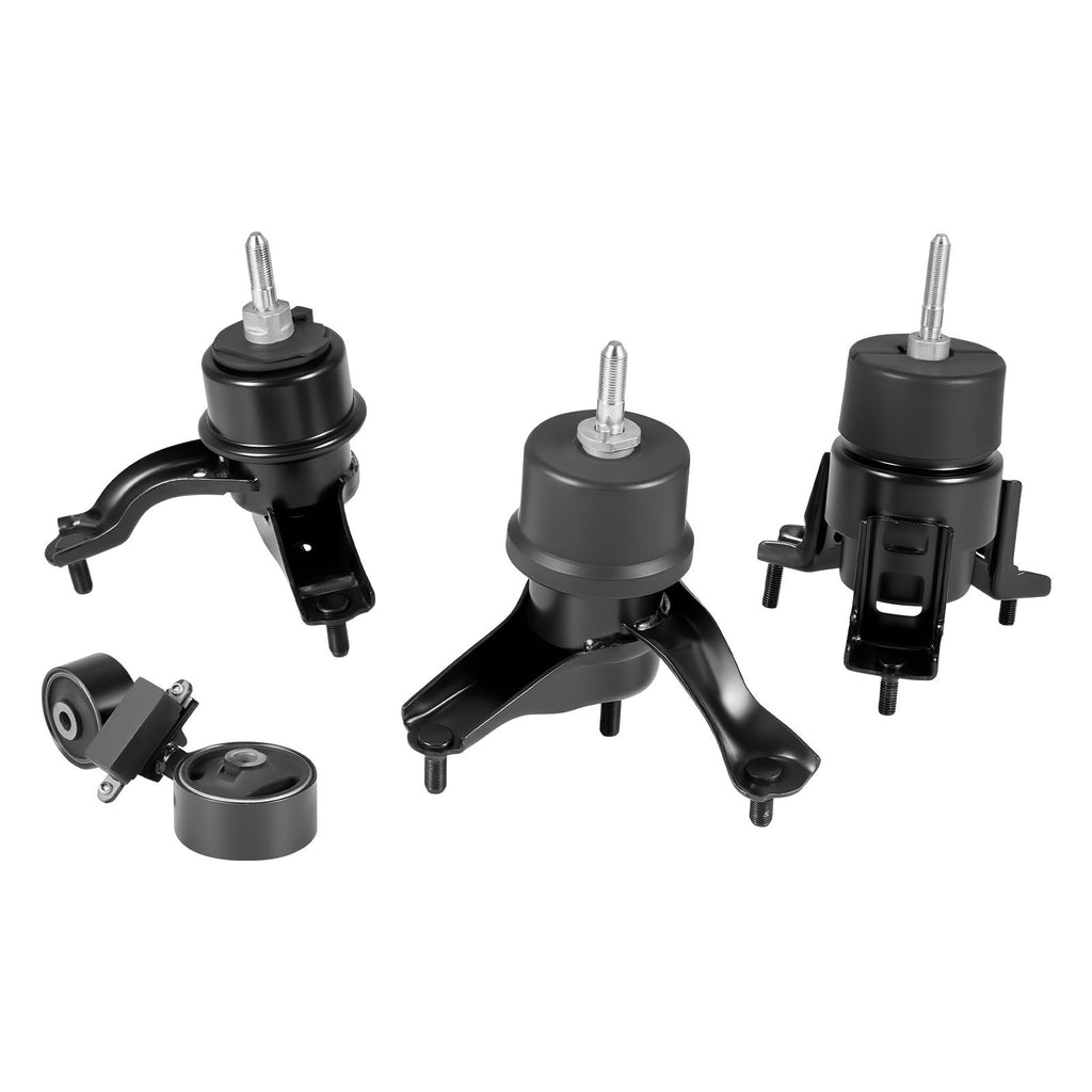 Engine and Transmission Motor Mount Kit Replacement, Set of 4, Compatible with 2007–2011 Toyota Camry 2.4L L4, Replace OE# A62009, A4207, A4211, A4274, Secure Support