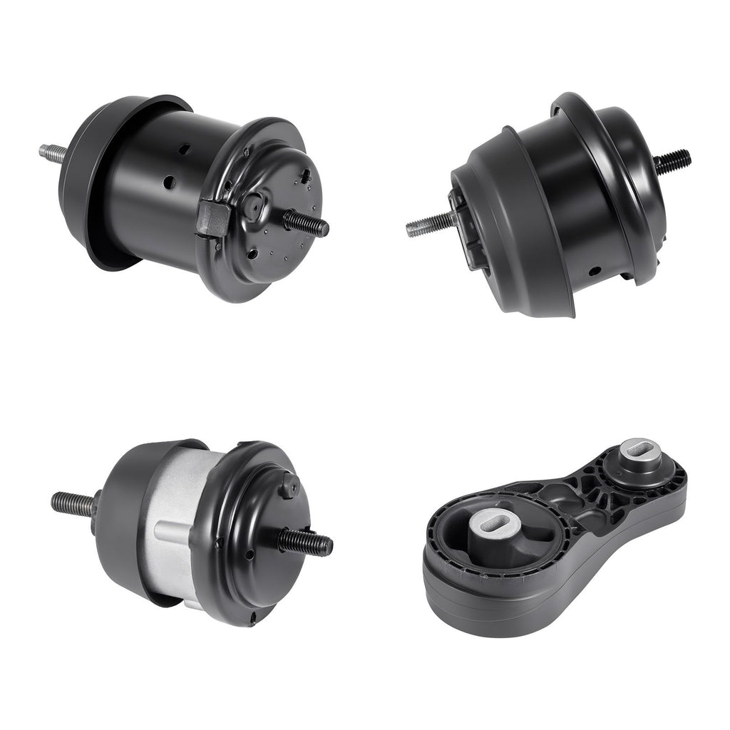 Engine and Transmission Motor Mount Kit Replacement, Set of 4, Compatible with 2009–2017 Chevrolet Traverse 3.6L V6, Replace OE# A5548HY, A5549HY, A5458HY, A5444, Secure Support