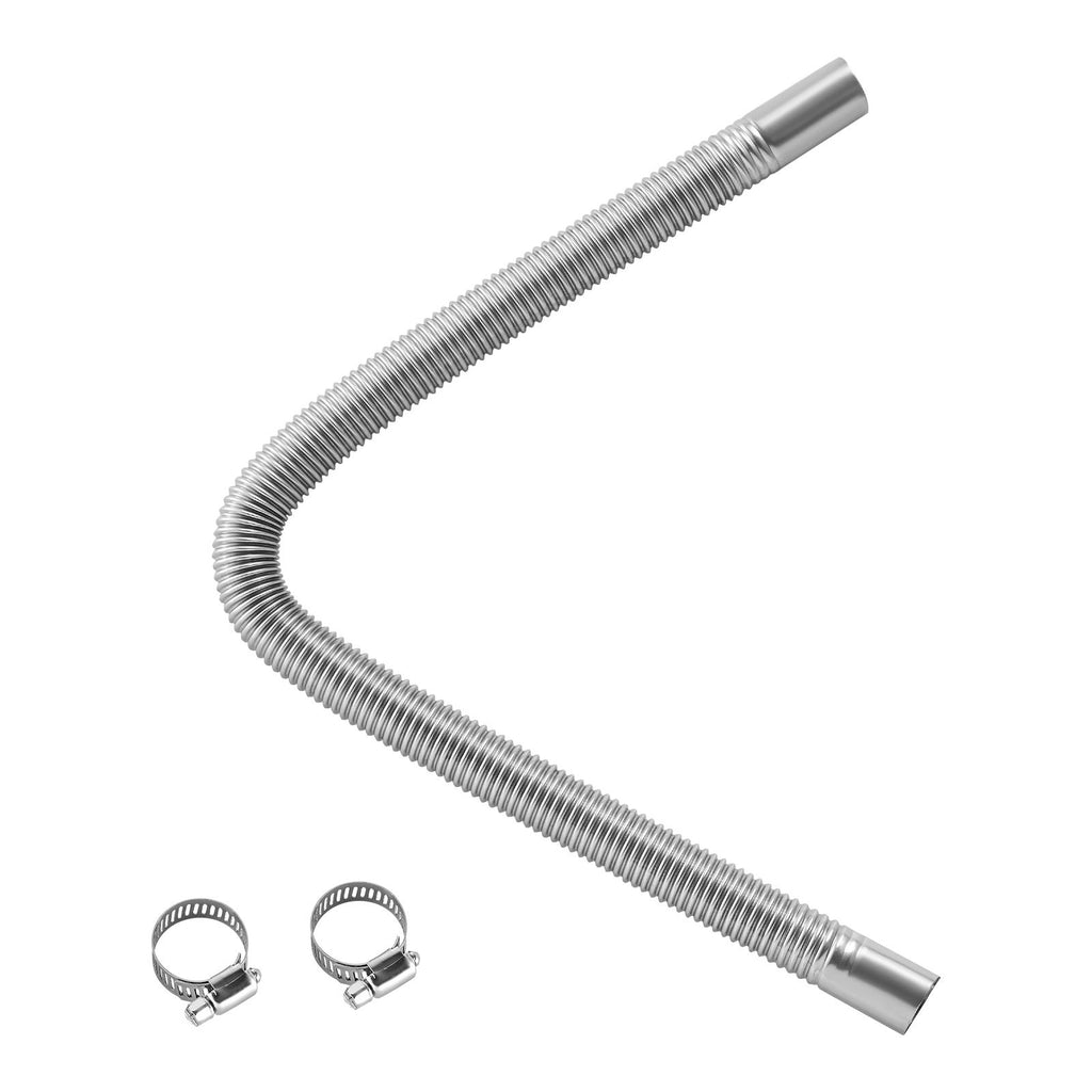 Exhaust Hose, 23.6 inch Diesel Heater Flexible Exhaust Pipe, Stainless Steel Exhausts Hoses with 2 Hose Clamps, Air Diesel Parking Heater Exhausts Hoses Line for 2KW 5KW 8KW Diesels Heaters