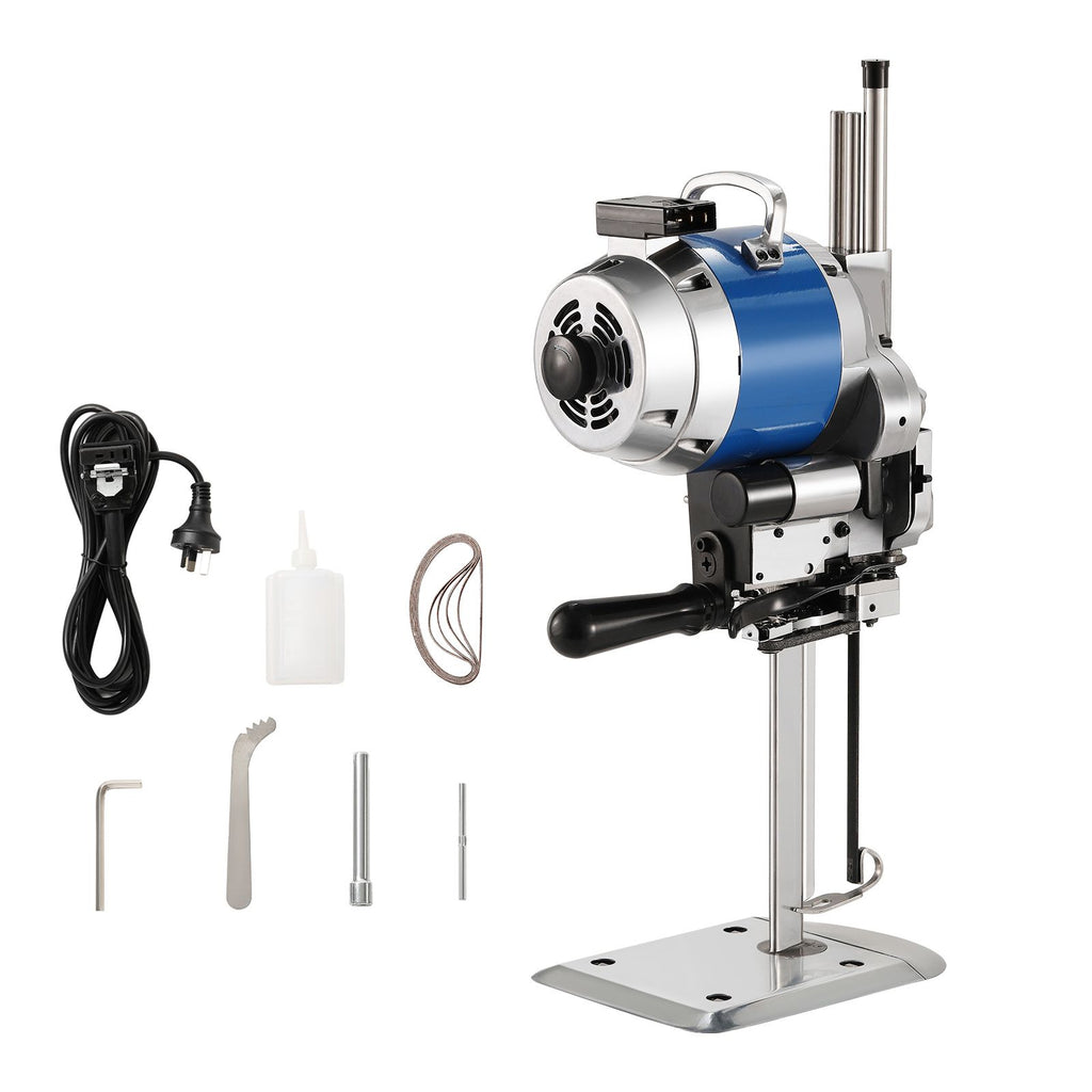 Fabric Cutter, 750W High-Speed Straight Knife Cloth Cutting Machine, 9.8" Alloy Steel Blade, Industrial Fabric Cutting Machine with Automatic Knife Sharpen, for Multilayer Fabric Leather Cloth