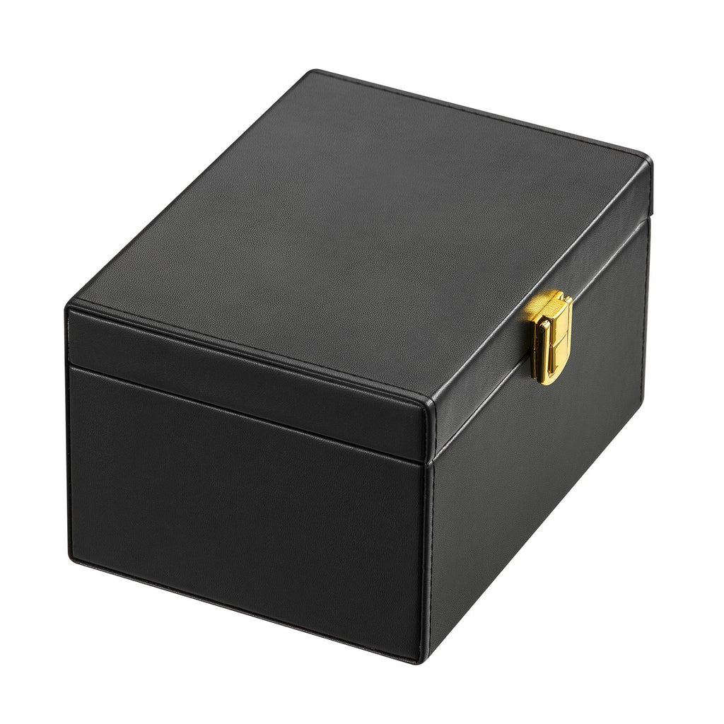 Faraday Box, PU Leather Signal Blocking Holde, Keyless Fob Protector Shielding for WiFi, RFID, GPS, Bluetooth & 5G, Anti-Theft Box and Anti-Hacking Case Blocker, Black(6.3 x 5.1 x 3.7")