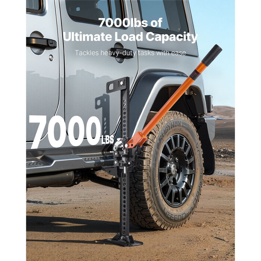 Farm Jack, 36" Utility High Lift Farm Jack, 3.18 Ton (7,000 lbs) Capacity Ratcheting Off Road Utility Jacks, Heavy-Duty Lift Jacks with 5.12"-30.3" Lifting Range for Tractor, Truck, SUV image 2