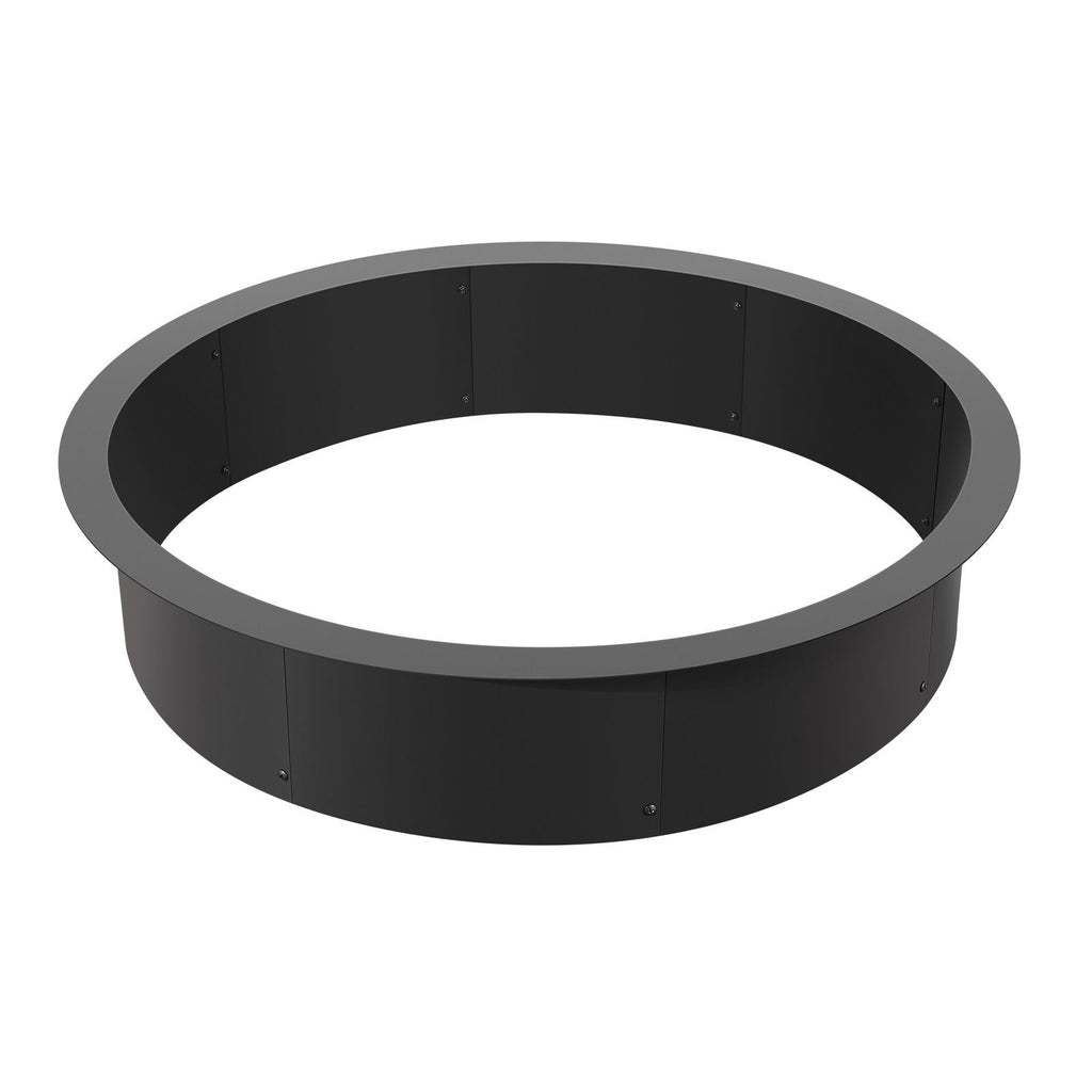 Fire Pit Ring, 40-Inch Outer/36-Inch Inner Diameter, 8.5inch Height Fire Pit Insert, Heavy Duty Carbon Steel Liner DIY Campfire Ring above or In-Ground, for Outdoor Camping, Bonfires