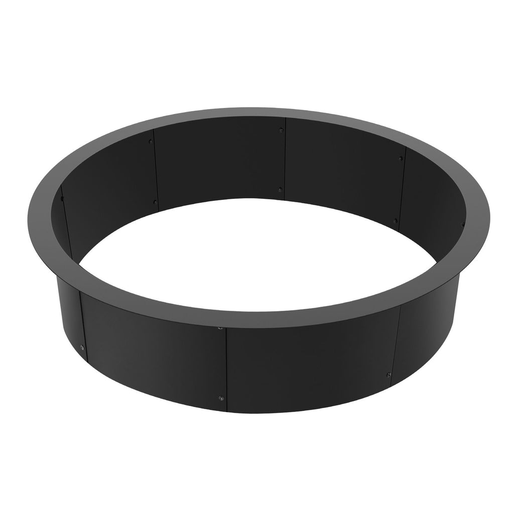Fire Pit Ring, 45-Inch Outer/39-Inch Inner Diameter, 10inch Height Fire Pit Insert, Heavy Duty Carbon Steel Liner DIY Campfire Ring above or In-Ground, for Outdoor Camping, Bonfires
