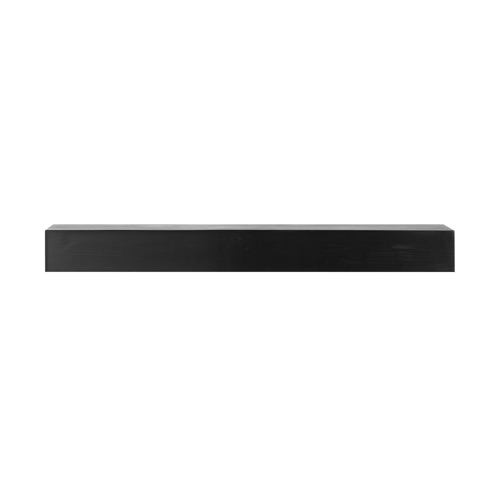 Fireplace Mantel, 48" x 8" x 5", 50 lbs Weight Capacity, Natural Wood Mantel for Over Fireplace, Wall Mounted Floating Farmhouse Shelf, Handcrafted Fireplace Mantel for Wall Decor, Espresso