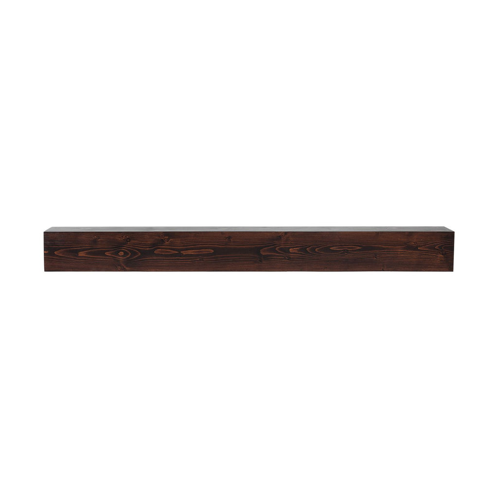 Fireplace Mantel, 60" x 8" x 6", 50 lbs Weight Capacity, Natural Wood Mantel for Over Fireplace, Wall Mounted Floating Farmhouse Shelf, Handcrafted Fireplace Mantel for Wall Decor, Rustic Brown