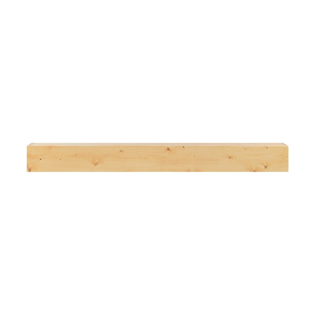 Fireplace Mantel, 60" x 8" x 6", 50 lbs Weight Capacity, Natural Wood Mantel for Over Fireplace, Wall Mounted Floating Farmhouse Shelf, Handcrafted Wood Mantel for Wall Decor, Rustic Natural