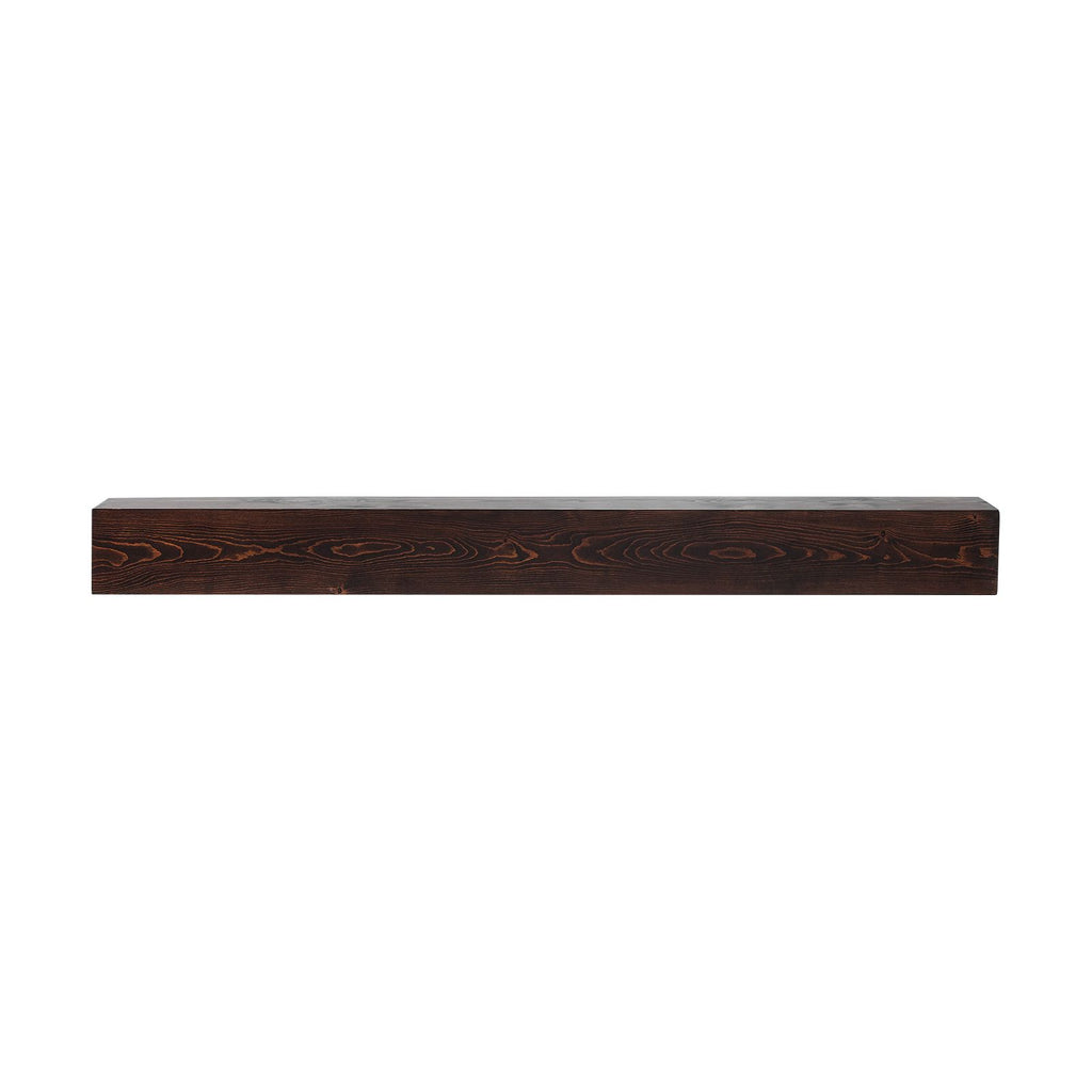 Fireplace Mantel, 72" x 8" x 5", 50 lbs Weight Capacity, Natural Wood Mantel for Over Fireplace, Wall Mounted Floating Farmhouse Shelf, Handcrafted Fireplace Mantel for Wall Decor, Rustic Brown