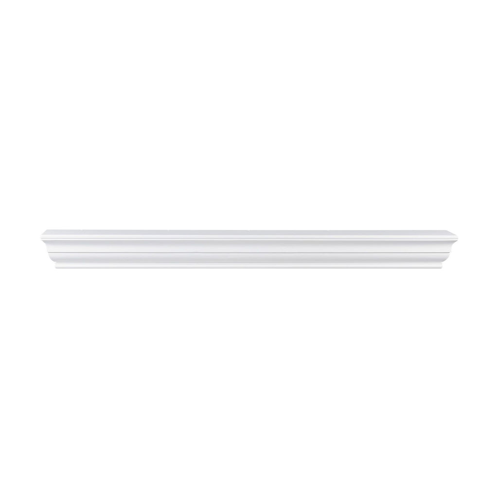 Fireplace Mantel, 72" x 8" x 5", 50 lbs Weight Capacity, Natural Wood Mantel for Over Fireplace, Wall Mounted Floating Farmhouse Shelf, Handcrafted Wood Fireplace Mantel for Wall Decor, White