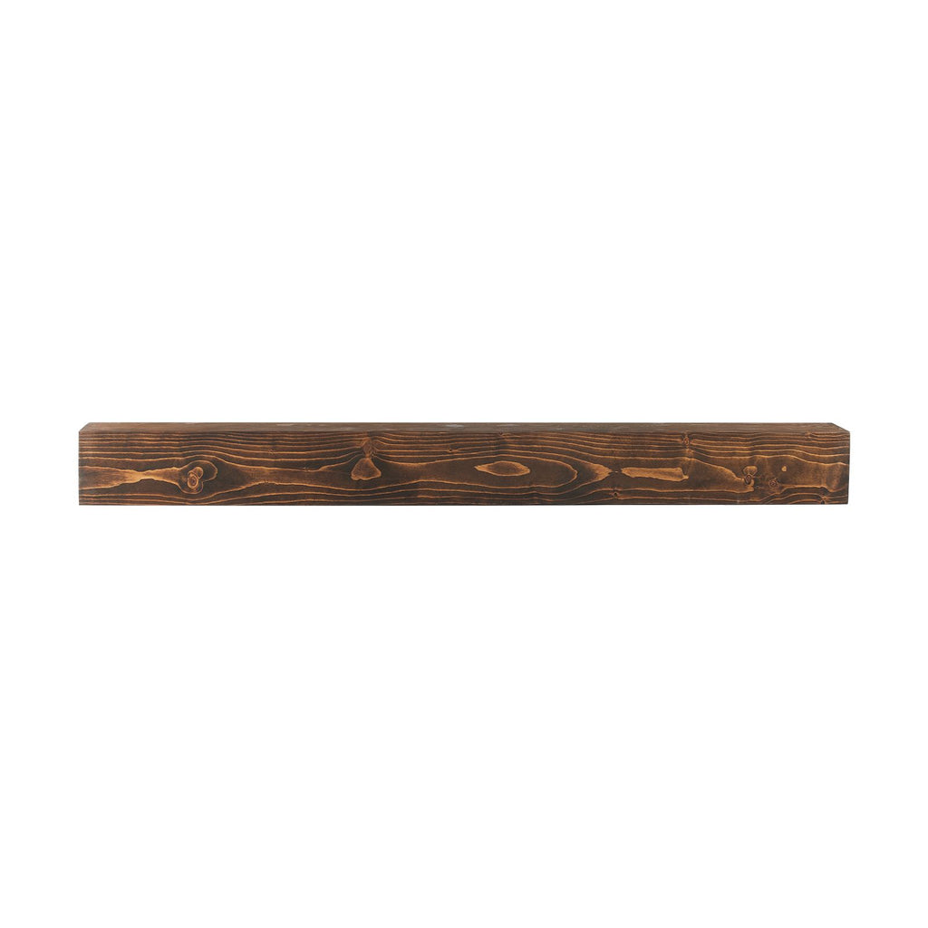 Fireplace Mantel, 84" x 8" x 6", 50 lbs Weight Capacity, Natural Wood Mantel for Over Fireplace, Wall Mounted Floating Farmhouse Shelf, Handcrafted Fireplace Mantel for Wall Decor, Natural Brown