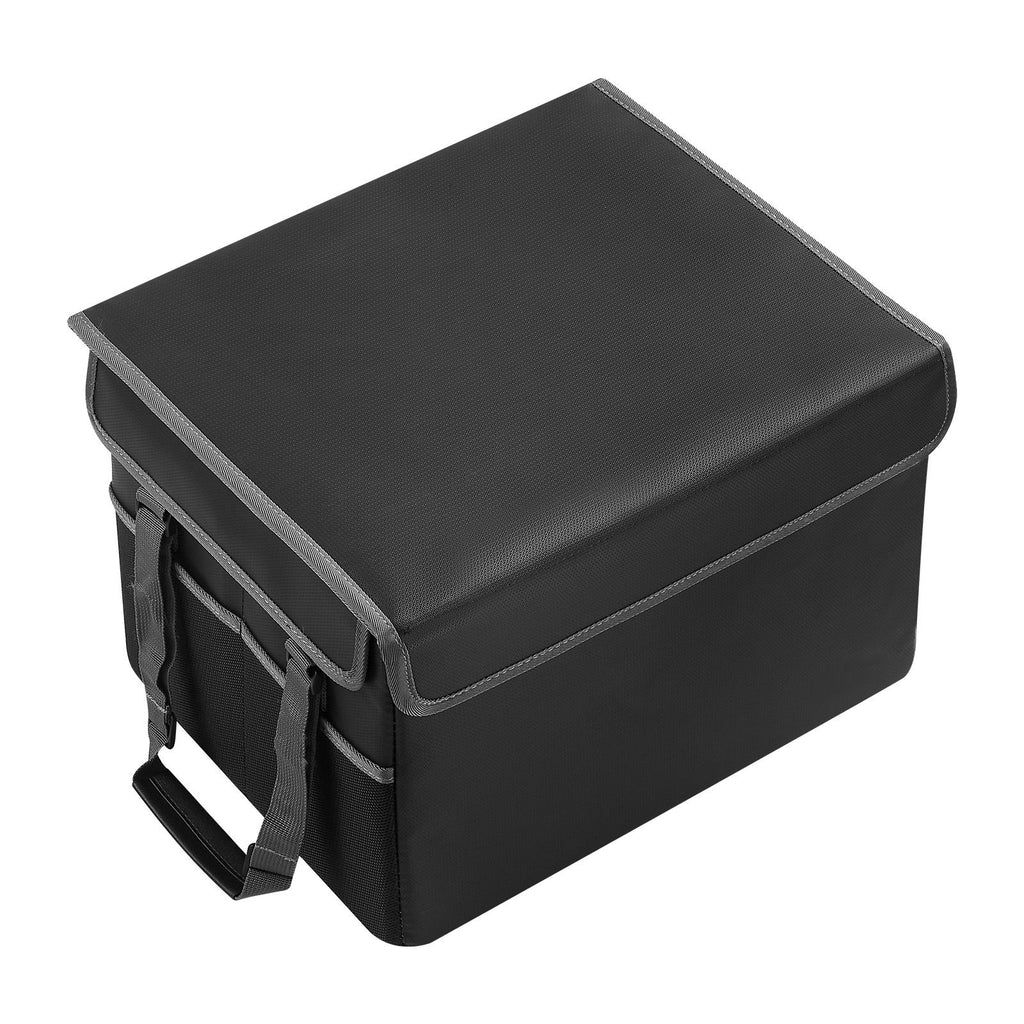 Fireproof Document Box, 1832 F Heat Insulated Fireproof & Waterproof Box, Space-Saving and Foldable Design, Portable Home Office Travel File Organizer, for Passports, Important Documents, Files