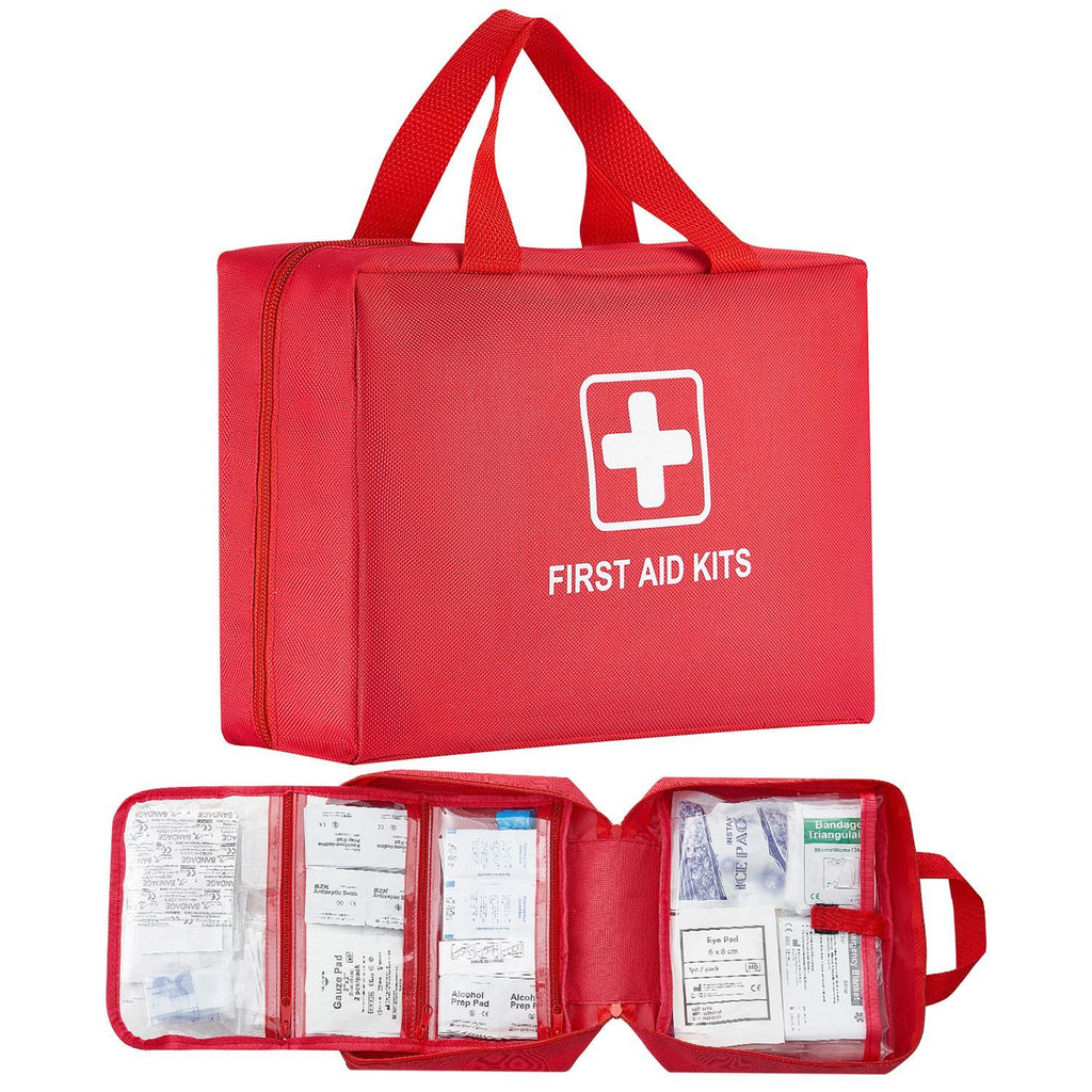 First Aid Kit, 420 Pieces, 600D Nylon Large Survival First Aid Bag, Emergency Medical Supplies, for Home, Car, Office, Travel, Camping, Truck, Hiking, Sports, Vehicle and Outdoor Emergencies