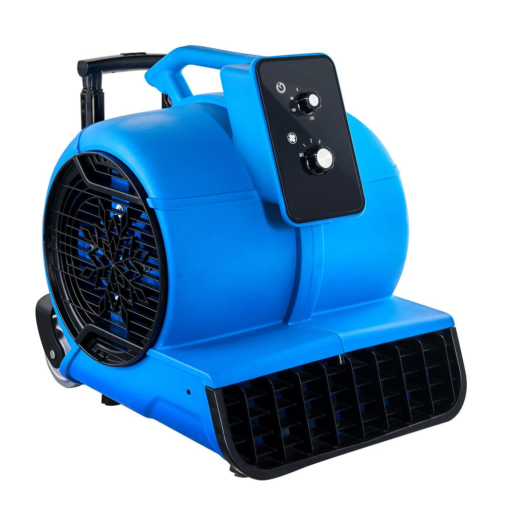 Floor Blower, 1560 RPM 4000 CFM, Air Mover for Drying and Cooling, Portable Carpet Dryer Fan with 3 Blowing Angles, Timer, 3-Speeds Adjustment, for Janitorial, Home, Commercial Use