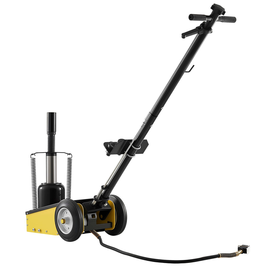 Floor Jack, 22 Ton (48501 lbs) Capacity, Steel Racing Floor Jack with Single Piston Quick Lift Pump & Extension Posts, Air Hydraulic Trolley Car Lift for SUVs, Pickups, Lifting Range 10.4"-21.3"