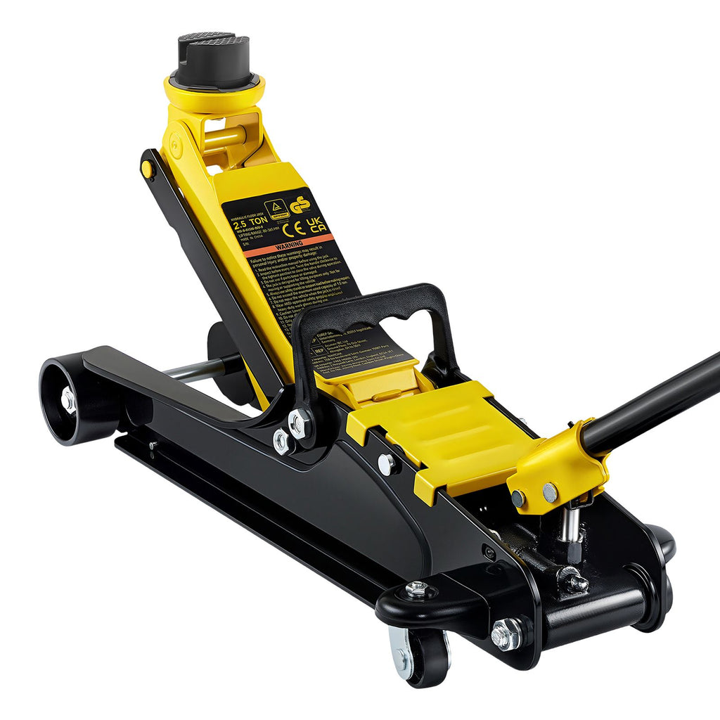 Floor Jack, 2.5 Ton Low Profile Floor Jack, Heavy-duty Steel Racing Floor Jack With Single Piston Lift Pump, Floor Jack Lifting Range 3.35"-14.96"