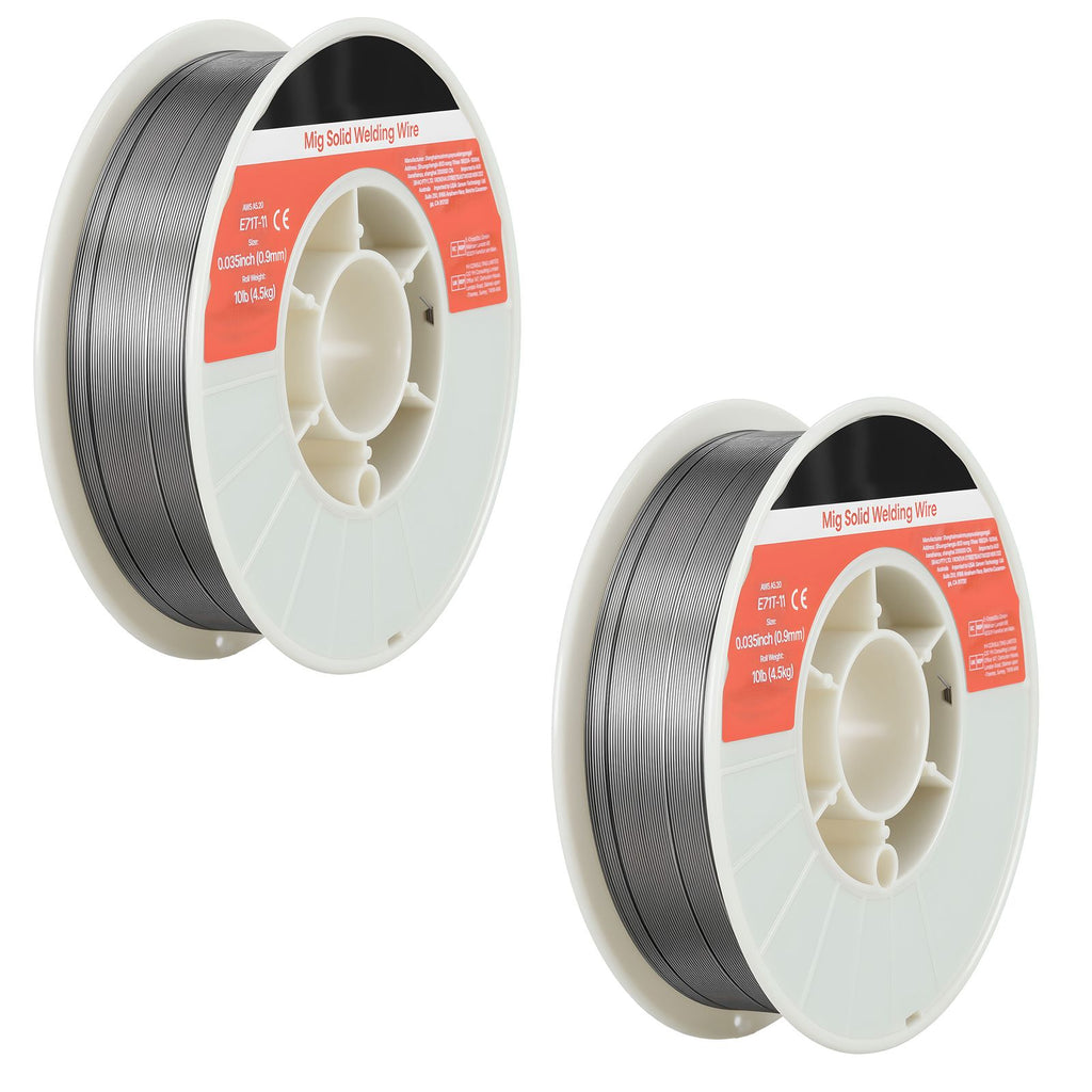 Flux Core MIG Welding Wire, E71T-11 0.035-inch 10 LBS, Gasless Mild Steel Welding Wire with Low Spatter for All Position Arc Welding, Self-Shielded for Outdoor Use