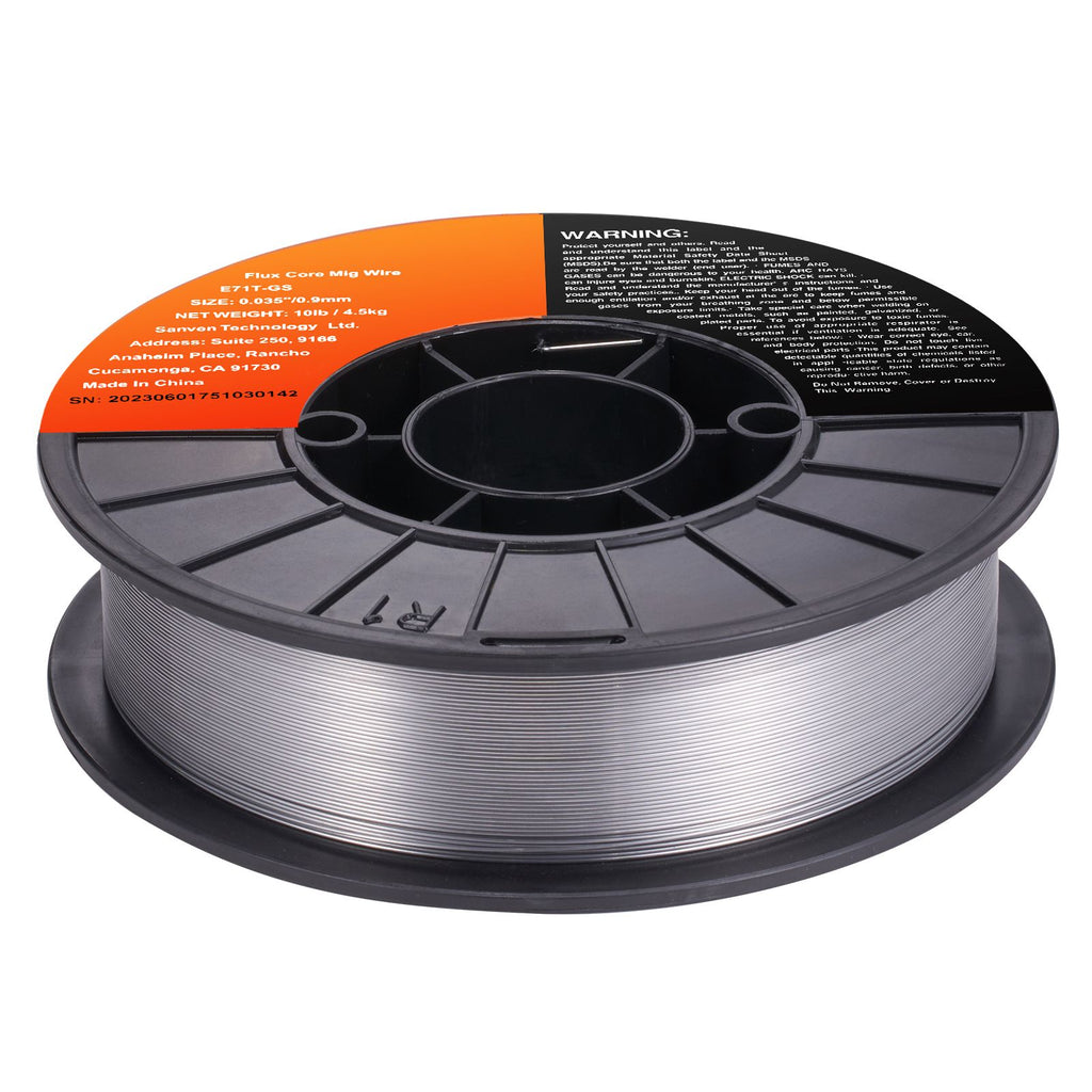 Flux Core Welding Wire, E71T-GS 0.035-inch 10LBS, Gasless Mild Steel MIG Welding Wire with Low Splatter for All Position Arc Welding and Outdoor Use