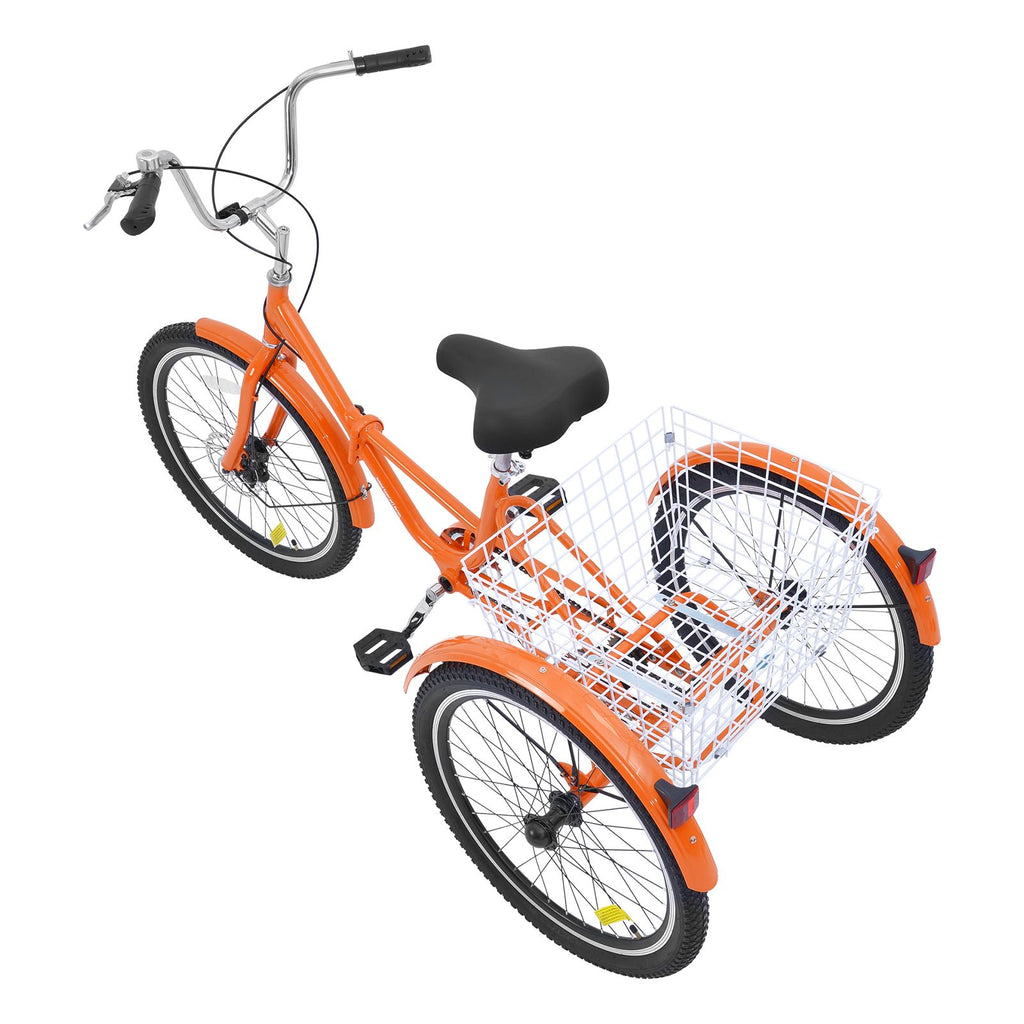 Folding Adult Tricycle, 20-Inch Adult Folding Trikes, Lightweight Aluminum Alloy 3 Wheel Cruiser Bike with Large Rear Basket, Shopping Picnic Foldable Tricycles for Adults, Women, Men, Seniors