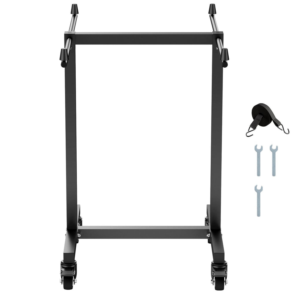 Folding Chair Rack, 200 LBS Capacity, T-shape Chair Cart for 14 Chairs, Heavy-duty Metal Chair Storage Dolly with Rubber Wheels, Multi-Function Chair Holder for Party Event,Hotel, Matte Black
