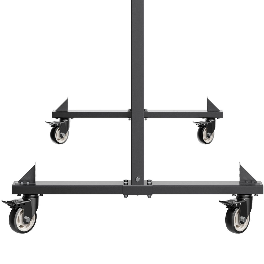 Folding Chair Rack, 800 LBS Capacity, Heavy-duty Chair Cart for 84 Chairs/ 12 Tables+42 Chairs, Dual-layer Chair Storage Dolly with Rubber Wheels and Holders, Large Chair Holder, Matte Black