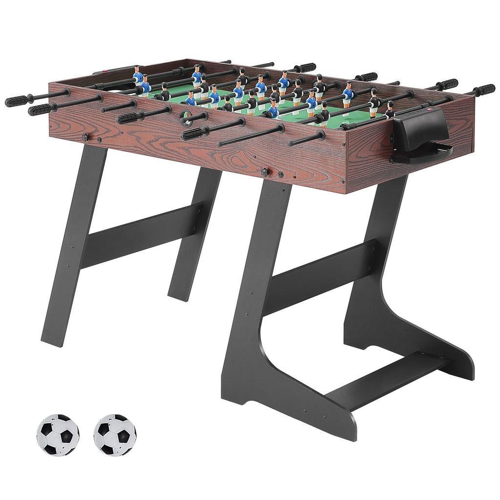 Folding Foosball Table, 42 inch Standard Size Foosball Table, Indoor Full Size Foosball Table for Home, Family, and Game Room, Soccer with Foosball Table Set, Includes 2 Balls