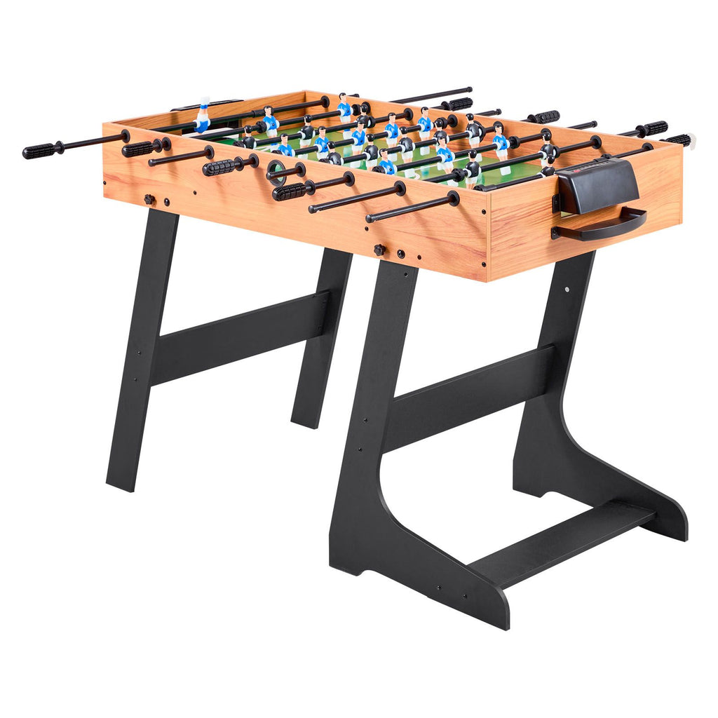 Folding Foosball Table, 42 inch Standard Size Table, Indoor Full Size Foosball Tables for Home, Family, and Game Room, Durable Soccer Set, Includes 2 Balls
