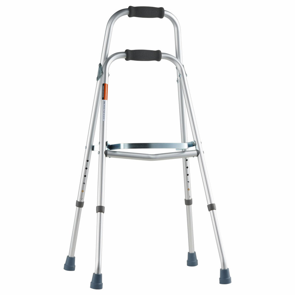 Folding Hemi Walker, One Arm Folding Walker for Seniors with 6-Level Adjustable Height, Lightweight Aluminum | Side One-Hand Style Mobility Aid for Elderly Handicapped Disabled, Up to 350LBS