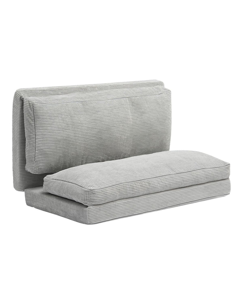 Folding Sofa Bed, 3-in-1 Foldable Couch Bed with Washable Cover, 25D High Density Memory Foam Convertible Sleeper Chair Bed, Futon Couch for Living Room, Bedroom, Guest, Light Grey(Full)