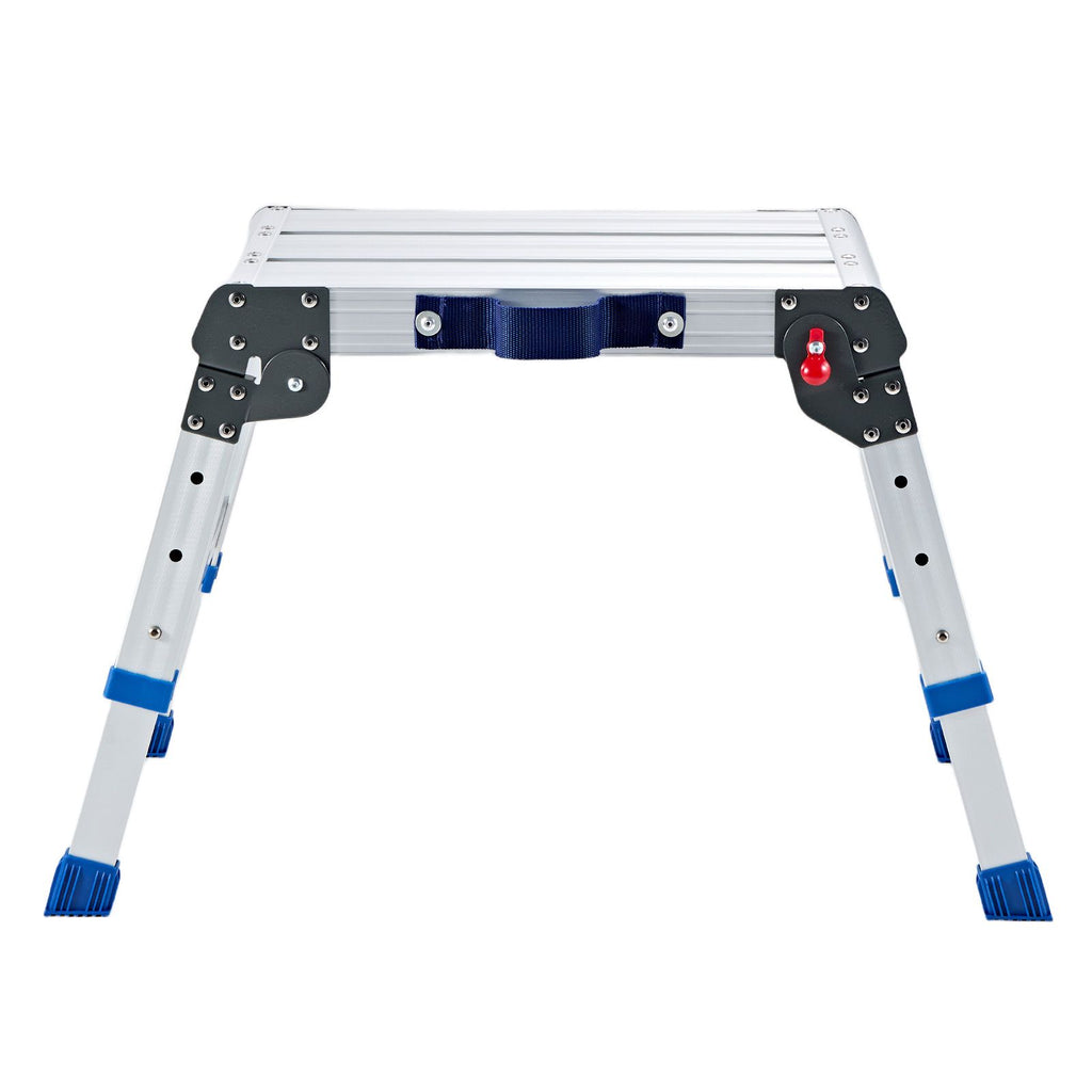 Folding Work Platform, Adjustable Height 12-16 in, 500 lbs Capacity Aluminum Step Stool, Heavy Duty Non-Slip Platform Ladder, Portable Work Bench for Painting, Cleaning, Home & Professional Use