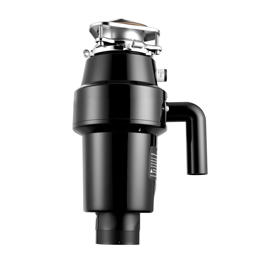 Food Waste Garbage Disposal, 1HP 3700RPM DC Motor, Continuous Feed Kitchen Sink Garbage Disposer, 3-Bolt Mount Food Waste Grinding System with Splash Guard & Power Cord for Kitchens