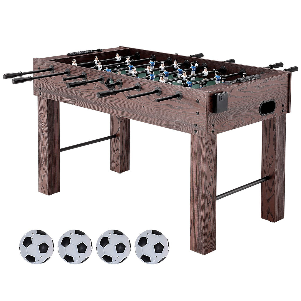 Foosball Table, 55 inch Standard Size Foosball Table, Indoor Full Size Foosball Table for Home, Family, and Game Room, Soccer with Foosball Table Set, Includes 4 Balls and 2 Cup Holders