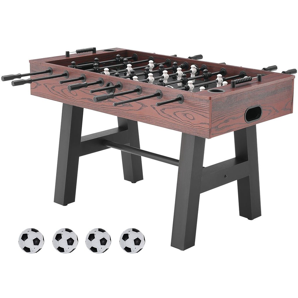 Foosball Table, 55 inch Standard Size Foosball Table, Indoor Full Size Foosball Table for Home, Family, and Game Room, Soccer with Foosball Table Set, Includes 4 Balls and 2 Cup Holders