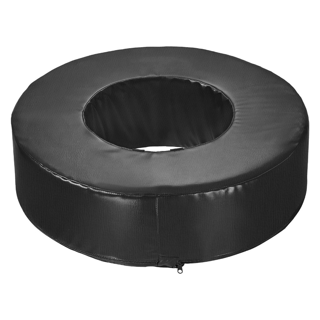 Football Tackle Wheel, Football Tackling Dummy, Waterproof PVC and High-Density Sponge Tackle Ring, Dummies Training Equipment with Straps, for Blocking, Hitting Drills and Practice, Black, 1PCS