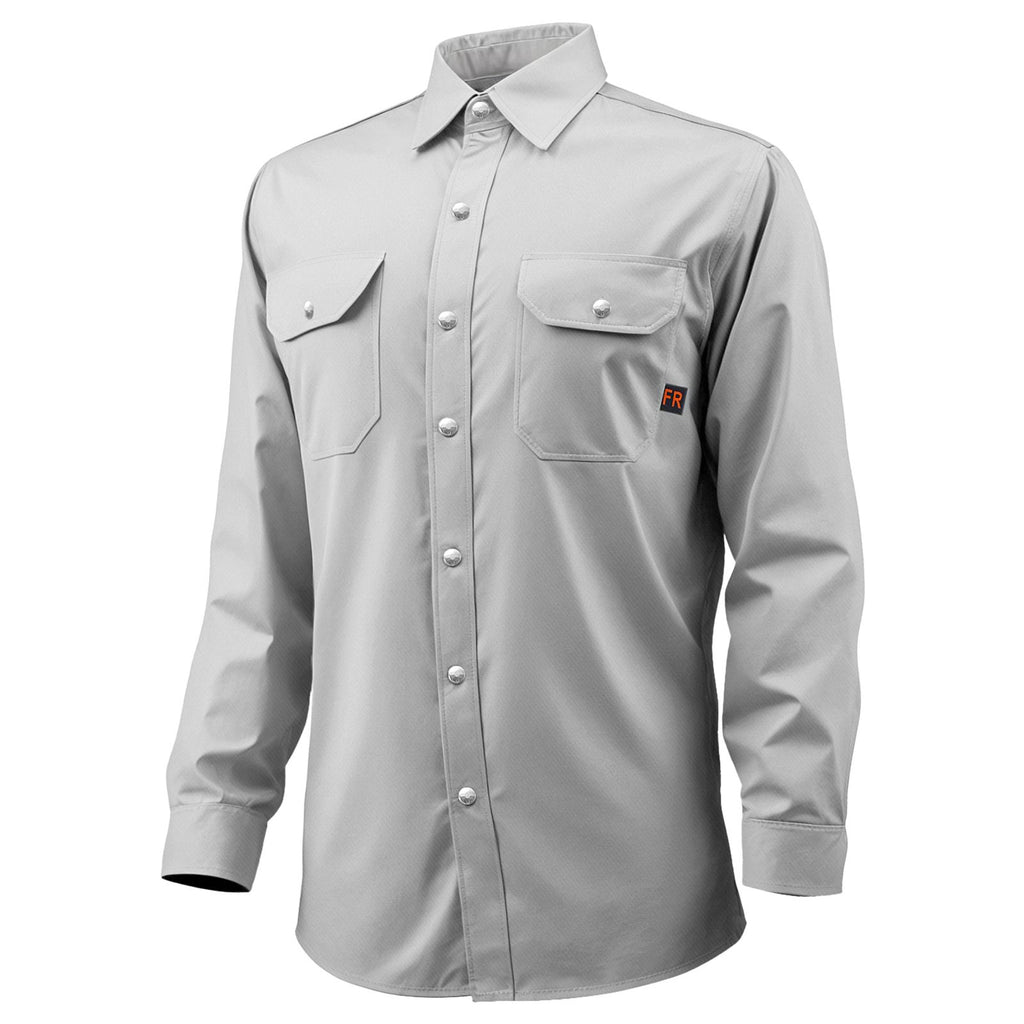 FR Shirts for Men, 7oz. Flame Resistant Welding Jacket, Machine Washable Cotton Heat-Resistant Welding Shirt, Meets ATPV 9.2 Cal/cm² Arc Rating - XXL Size