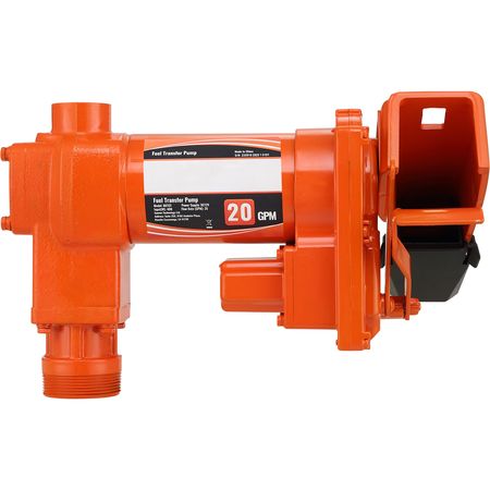 Fuel Transfer Pump, 12V DC 20 GPM 1/4 HP, High Flow Cast Iron Gasoline Extractor Pump with Fuel Collection Box Design for Gasoline, Diesel, Kerosene, Ethanol & Methanol Blends, and Biodiesel