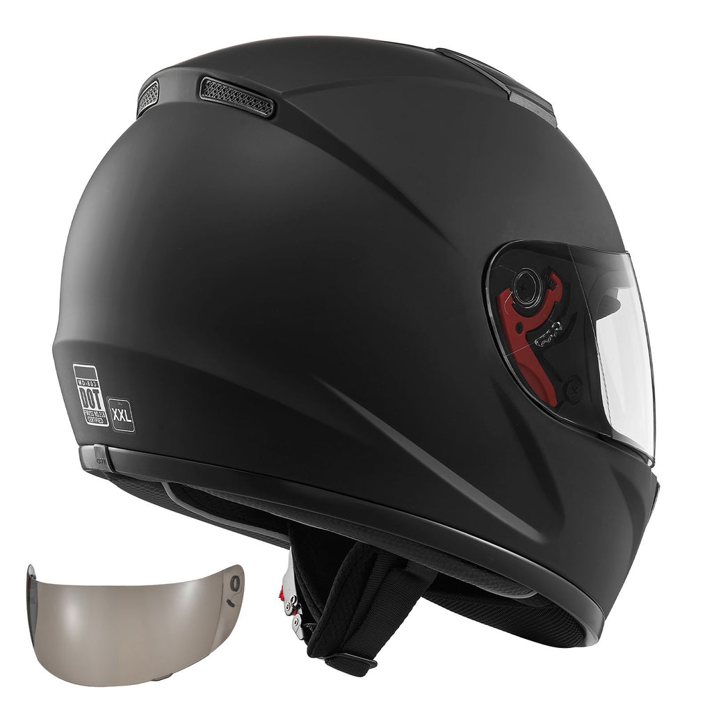 Full Face Motorcycle Helmets, Adult Motocross Dirt Bike Helmet with Clear Visor, Lightweight Comfortable Motorcycle Street Bike Helmet for Men and Women - DOT Approved (XXL Size)