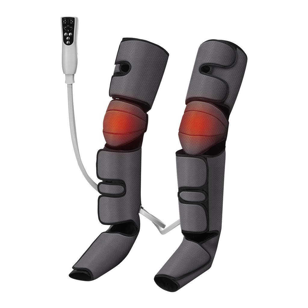 Full Leg Massager, Air Compression Leg Massager for Foot Calf Thigh Knee, 2 Knee Heating Levels, 3 Modes & 3 Intensities, Leg Compression Massage Boots for Circulation, Swelling and Pain Relief