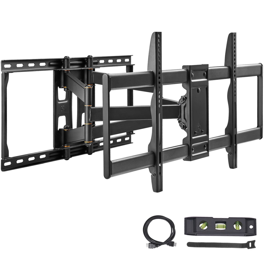 Full Motion TV Mount Fits for Most 37-90 inch TVs, Swivel Tilt Horizontal Adjustment TV Wall Mount Bracket with 4 Articulating Arms, Max VESA 600x400mm, Holds up to 165 lbs