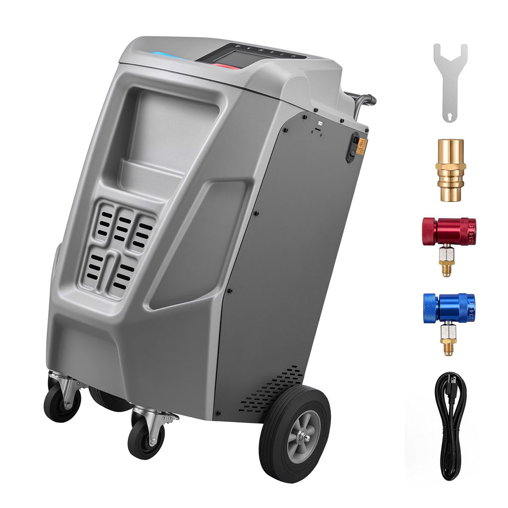 Fully Automatic Refrigerant Recovery Machine for 1234yf, ≥98.5% Accuracy, 7-Inch Touch Screen, AC Recovery, Vacuum, and Recharging Machine for Standard and High Voltage Automotive A/C Systems