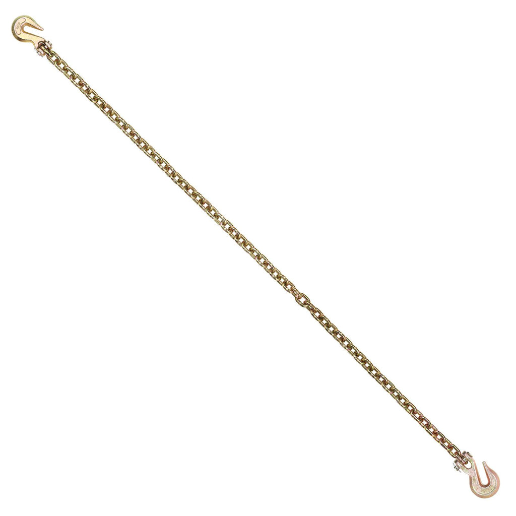 G80 Transport Binder Chain, 5/16" x 14.2' Tow Chain with Clevis Grab Hooks, 4900 lbs Safe Working Load, Heavy Duty Trailer Logging Chain for Transporting Towing Truck Tie Down Binding Equipment