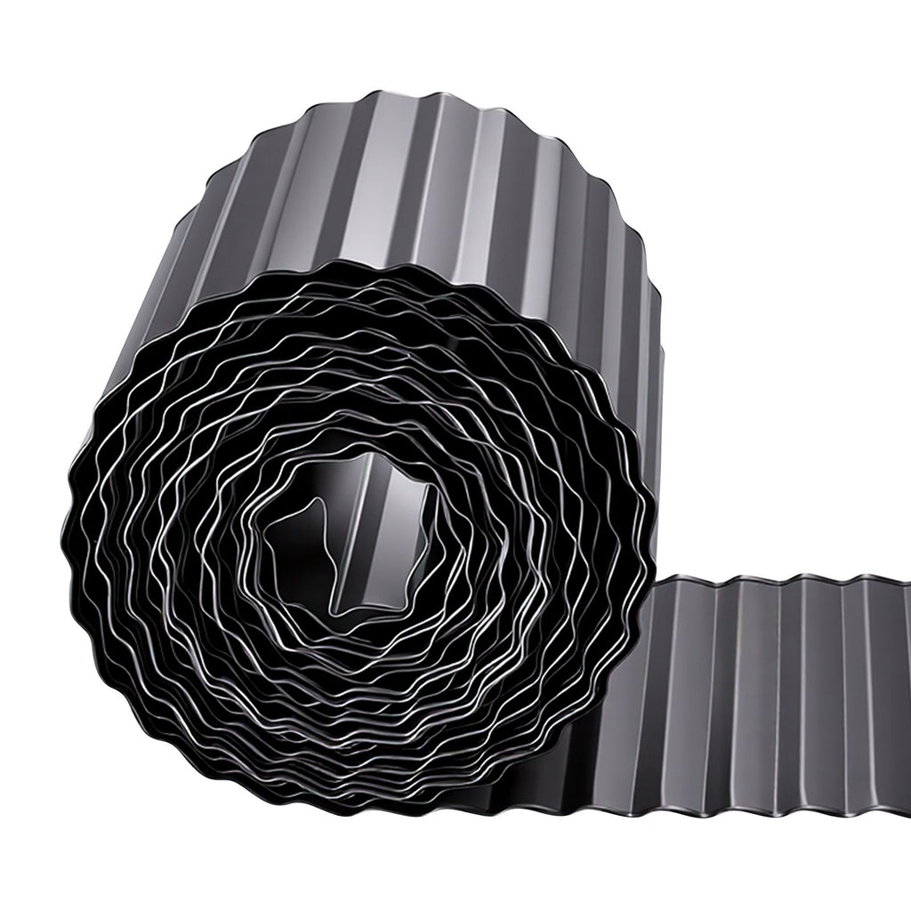 Galvanized Steel Landscape Edging, 40 ft x 12 in Metal Edging for Landscaping with Gloves, Easy-to-Install Bendable Metal Strips, Heavy Duty Metal Garden Edge Border for Flower Bed, Yard Pathway