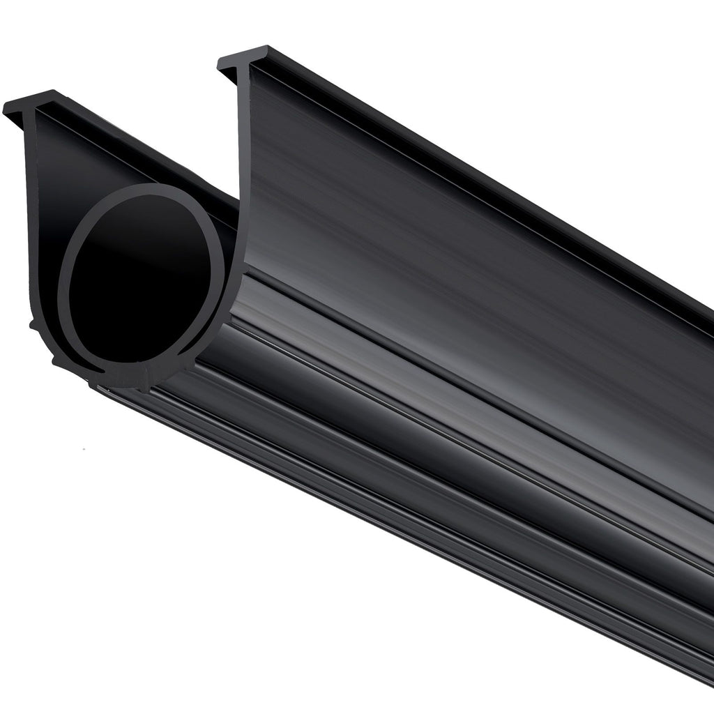 Garage Door Seals Bottom Rubber, U Shape +O Ring Garage Door Weather Stripping, Universal Weatherproof Threshold Buffering Sealing Rubber , 5/16 inch T-ends and 3 3/4 inch Width (16 Ft, Black)