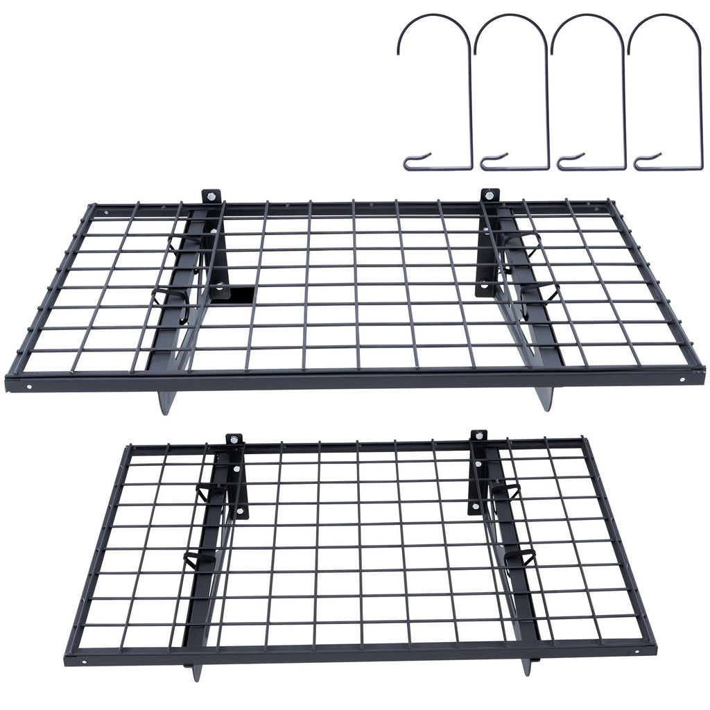 Garage Storage Shelving, 2 Pack, 3 x 2 ft Heavy Duty Garage Shelves Wall Mounted, 500 lbs Load Capacity(Total) Garage Storage Rack Floating Shelves, Suitable for Shop, Shed, Garage Storage