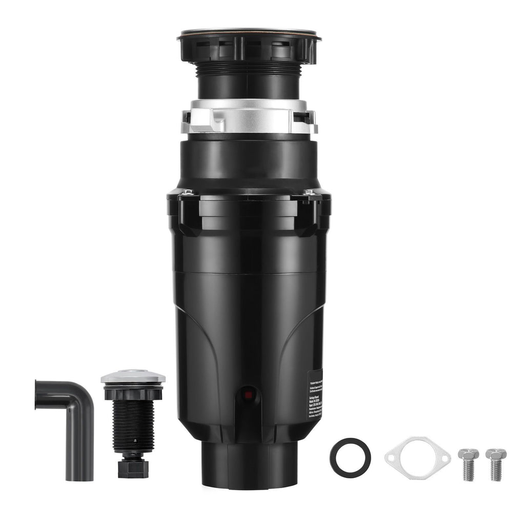 Garbage Disposal, 1/2HP 3450RPM Continuous Feed Food Waste Disposer, EZ Connect Food Waste Grinding System with Power Cord & Splash Guard for Kitchen Sinks