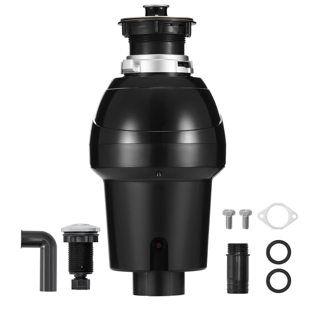 Garbage Disposal, 1HP 3270RPM Continuous Feed Food Waste Disposer, EZ Connect Food Waste Grinding System with Sound Reduction, Power Cord & Splash Guard for Kitchen Sinks