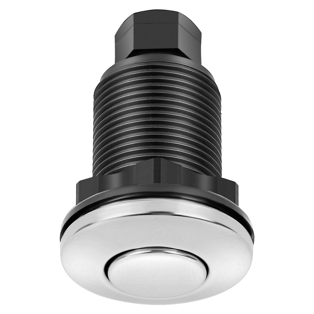 Garbage Disposal Air Switch Kit, Dual Outlet Sink Top Air Switch for Food Waste Disposal, 2.5-inch Chrome-Plated Stainless Steel ON/OFF Air Push Button, Suitable for Stainless Steel Countertops